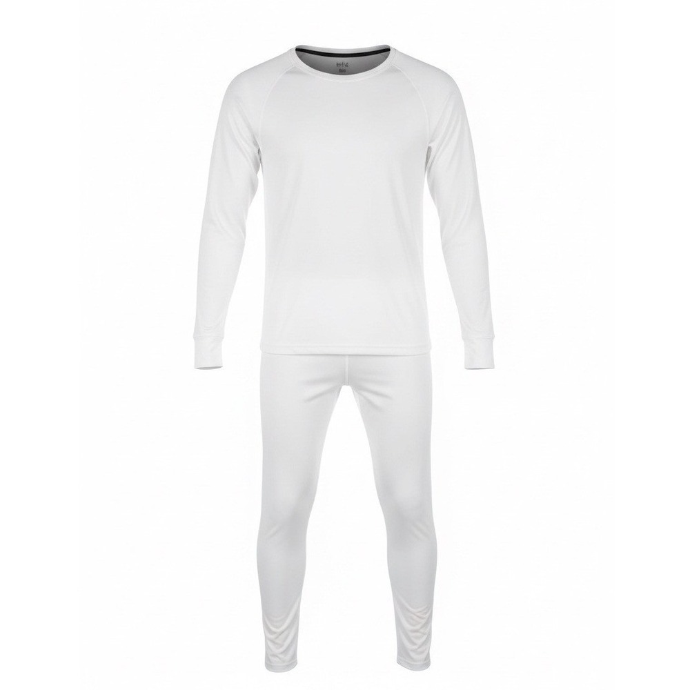 Max & Olivia Kids White Long Sleeve Thermal‎ Top Pants 2 Piece Set, Size L 10/12